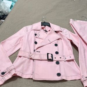 2 pc Vintage-Ralph Lauren pink jacket/pants. Machine wash warm tumble dry.